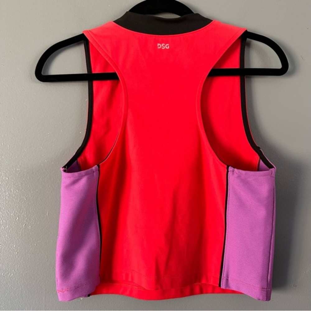 DSG Twitch +‎ Allison Cropped Athletic Top | Red/Black/Purple - Picture 6 of 6